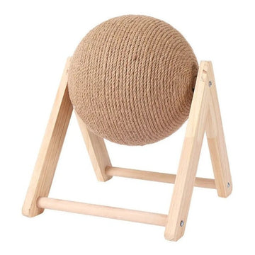 Wooden Sisal Scratching Ball