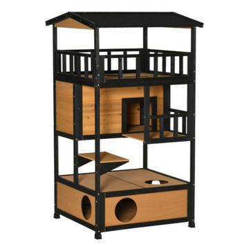 Wooden Outdoor Cat House