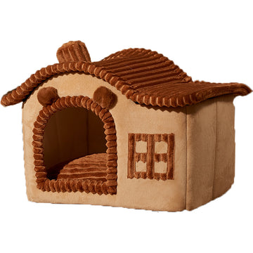 Enclosed Cat Plush House