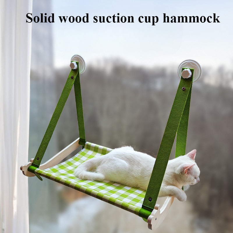 Wooden Window Cat Hammock