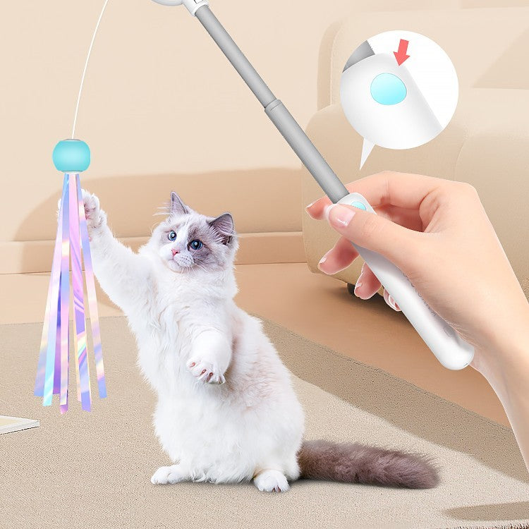 Retractable Teasing Cat Stick