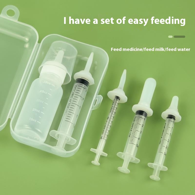 Bottle Syringe Cat Feeder Set