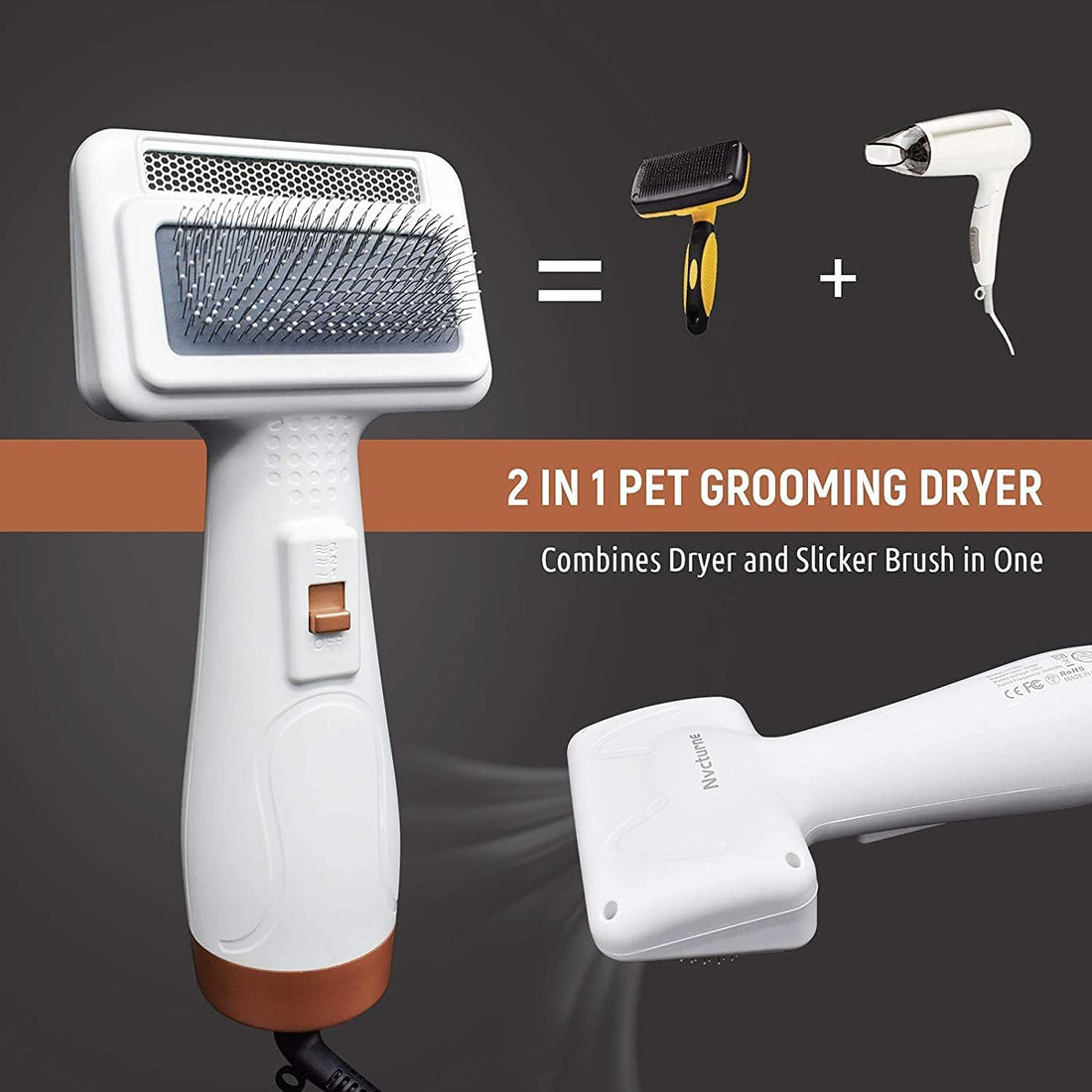 Pet Hair Dryer Slicker Brush