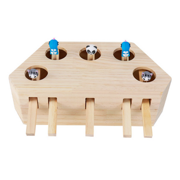 Wooden Whack-A-Mole Cat Toy
