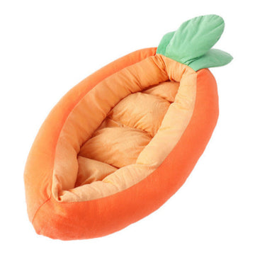 Carrot-Shaped Cozy Cat Bed