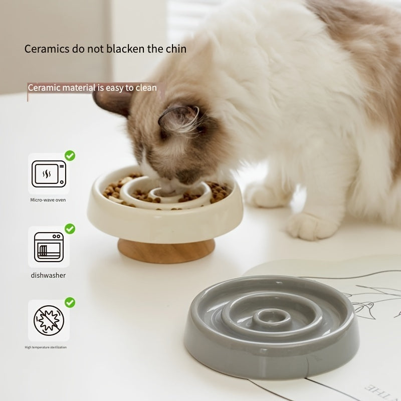 Ceramic Pet Slow Feeder Bowl